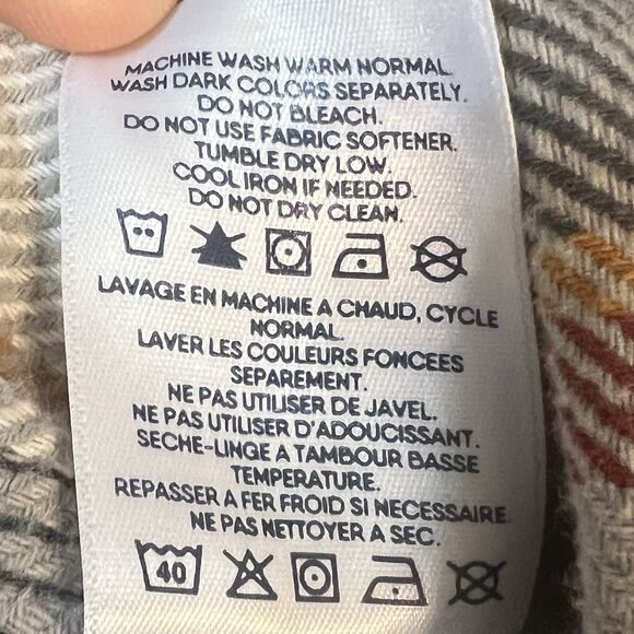 Land's End Men's Traditional Fit Plaid Flannel Shirt, Large 42/44 Heavy Fabric - Picture 6 of 9